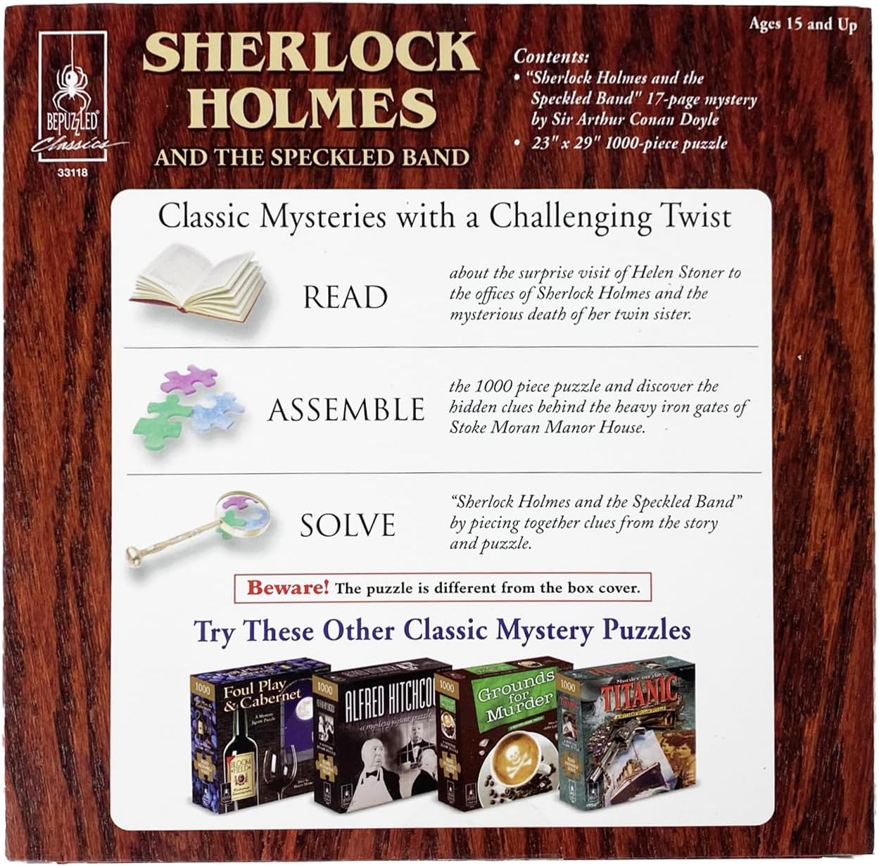 Murder Mystery Jigsaw Puzzle: Sherlock Holmes and the Speckled Band