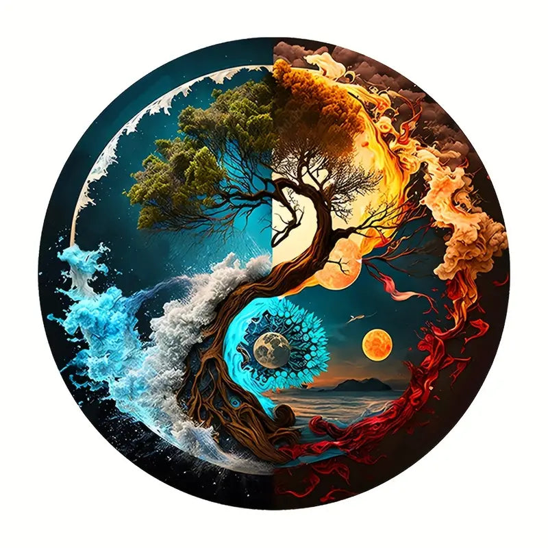 Round Wooden Puzzles - Life Tree