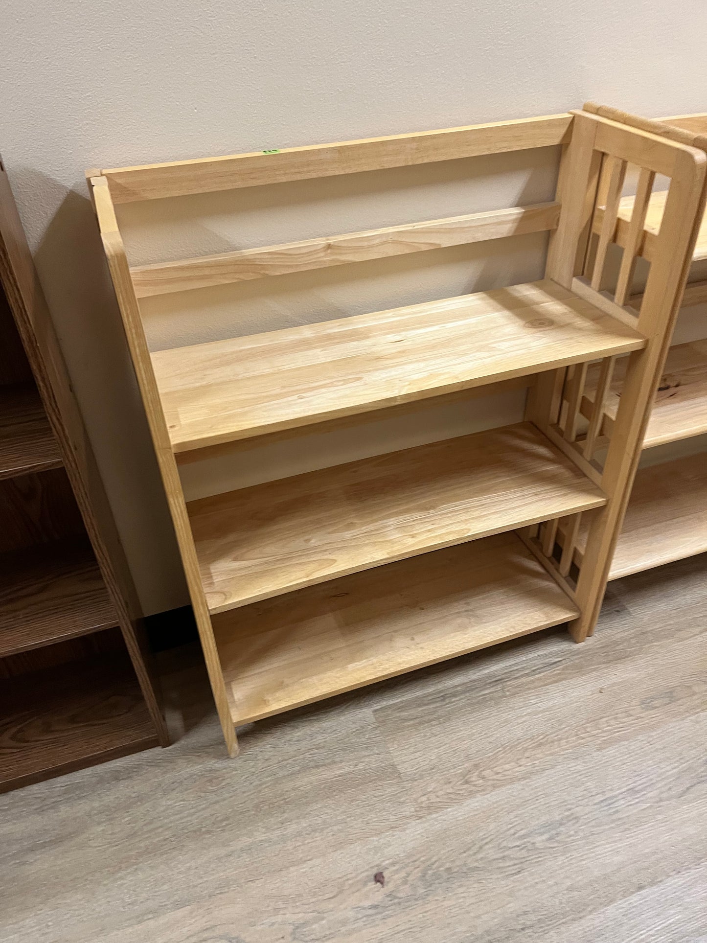 Sale - fold up bookcase 28" wide 38" tall 3 shelves