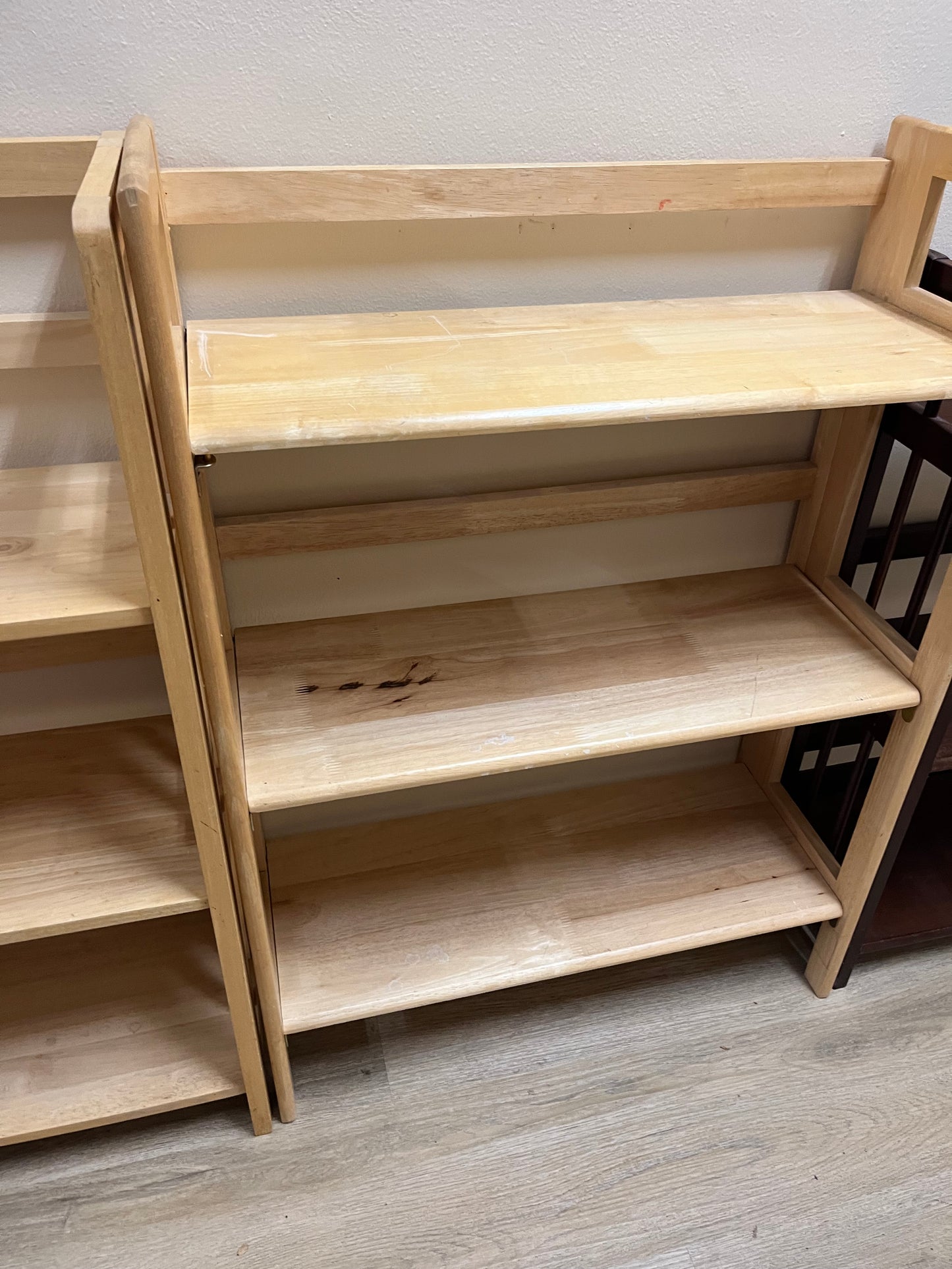 Sale - fold up bookcase 28" wide 38" tall 3 shelves