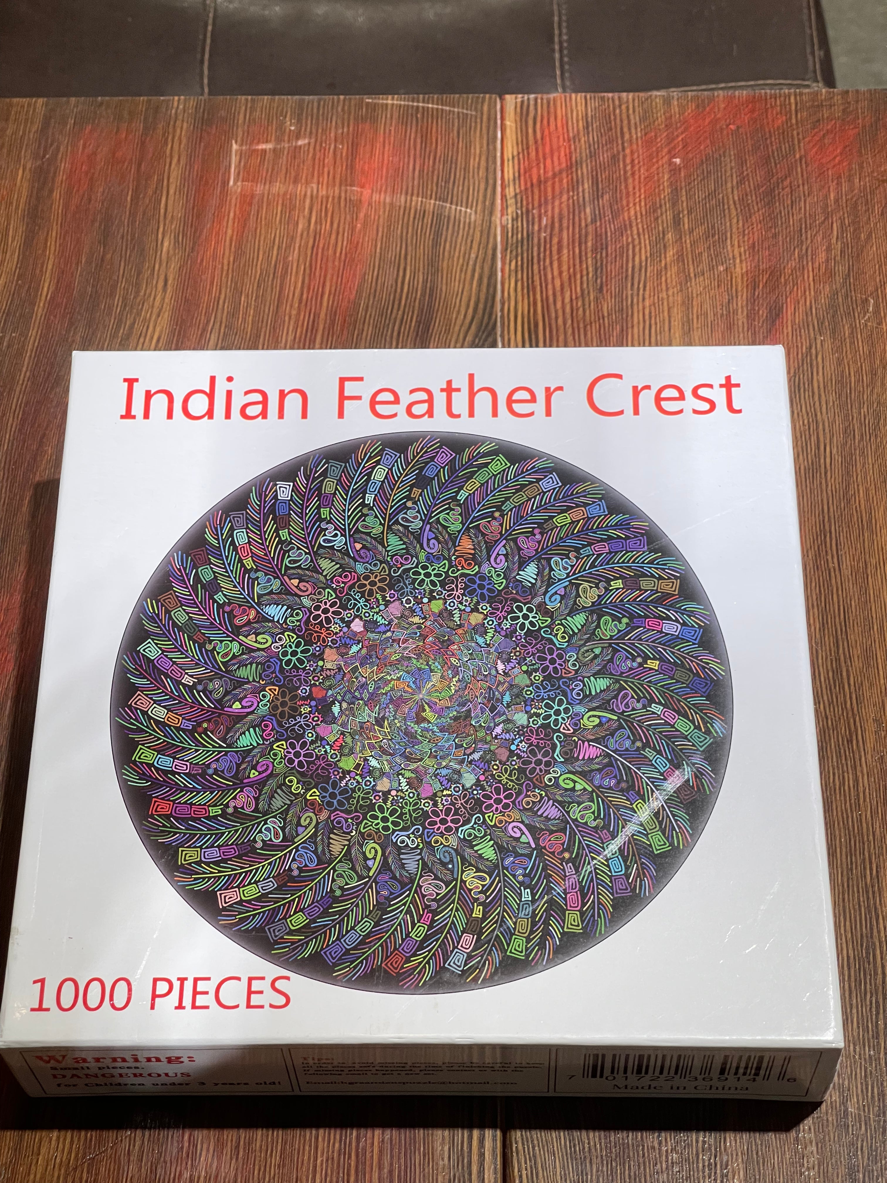 Rental - Jigsaw Puzzle - Circular - Indian Feather Crest