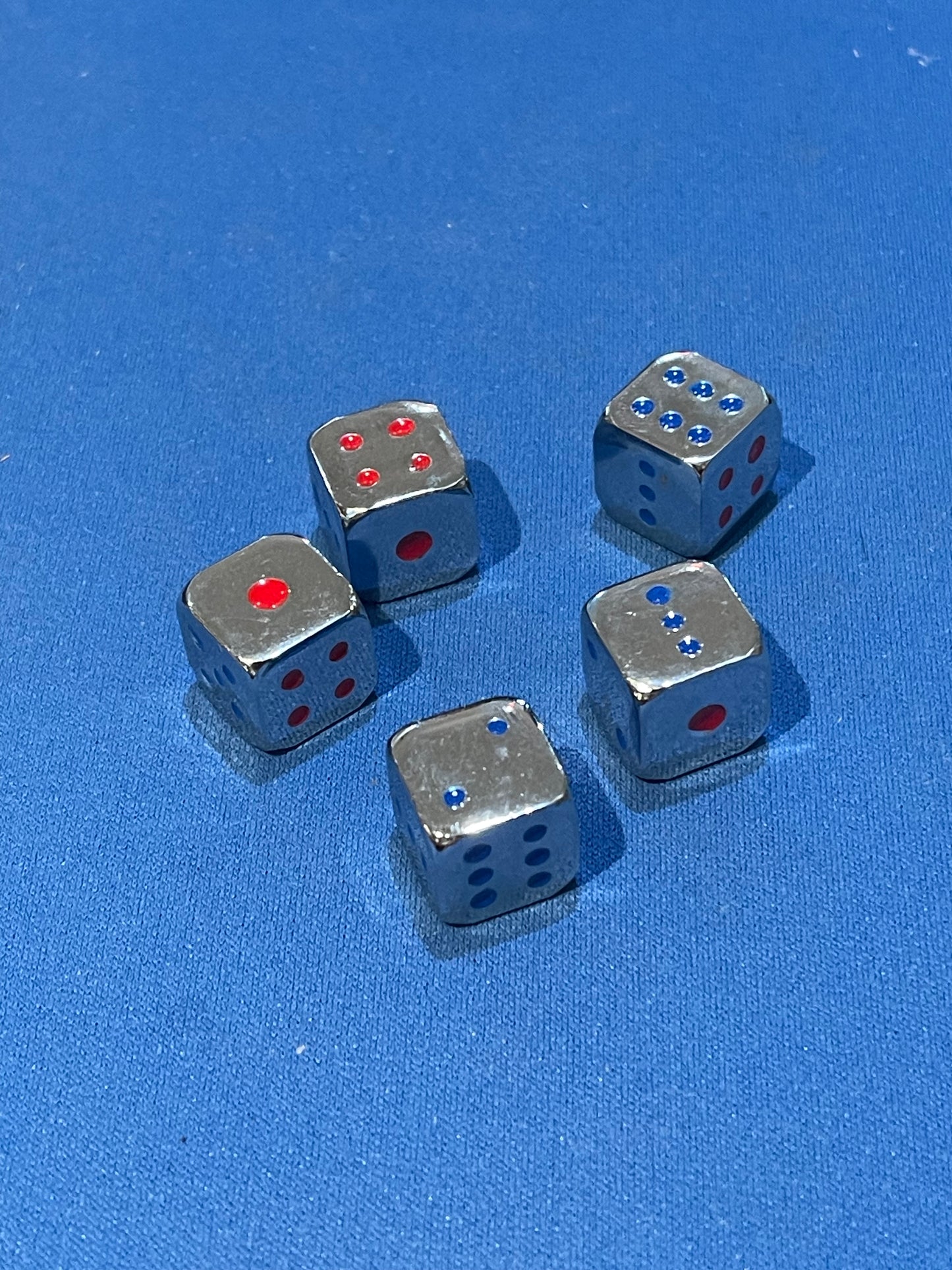 Solid Metal D6 (set of 5)