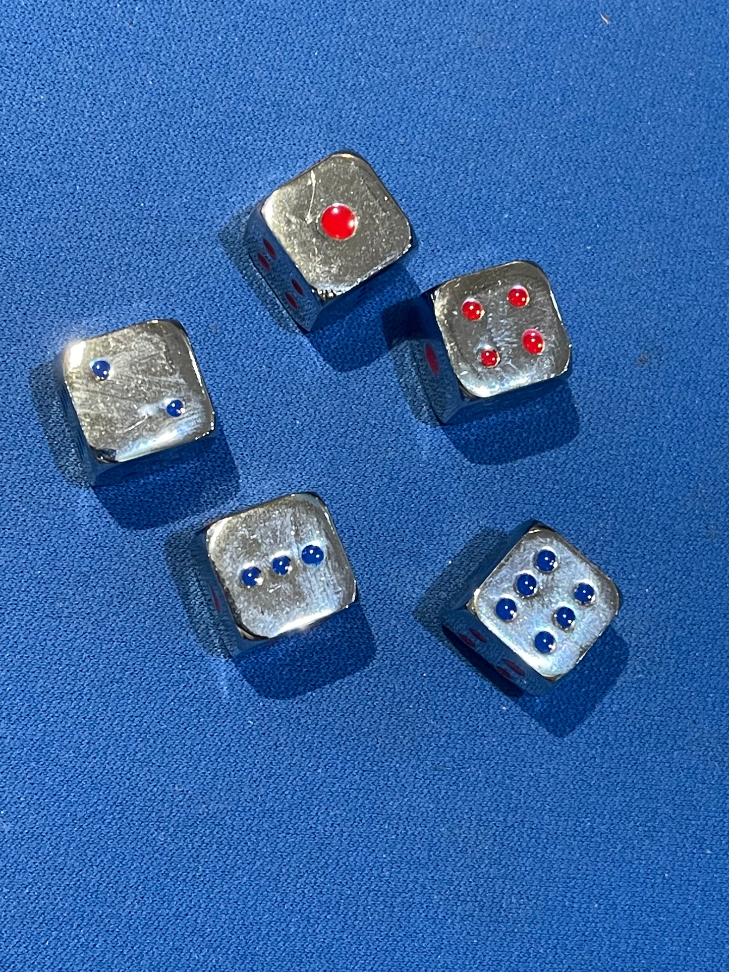 Solid Metal D6 (set of 5)