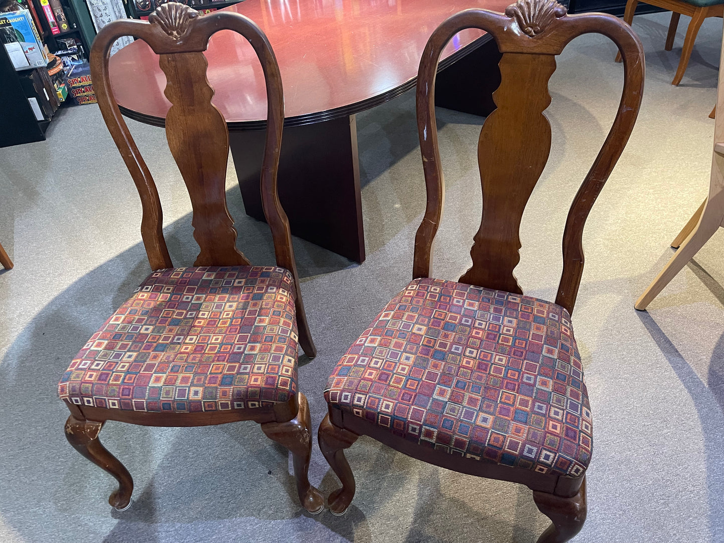 Queen Anne style Cherry Wood side chairs