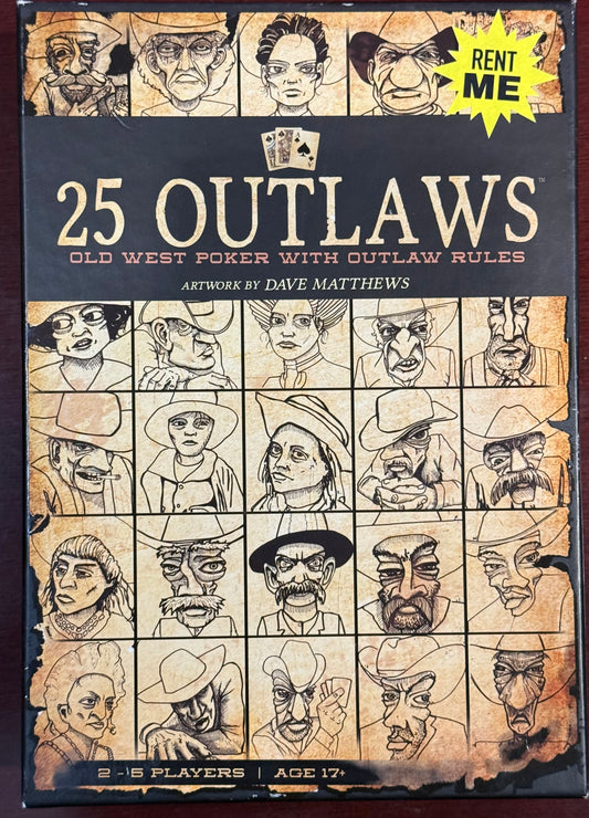 Rental - 25 Outlaws - Old West Poker with Outlaw Rules