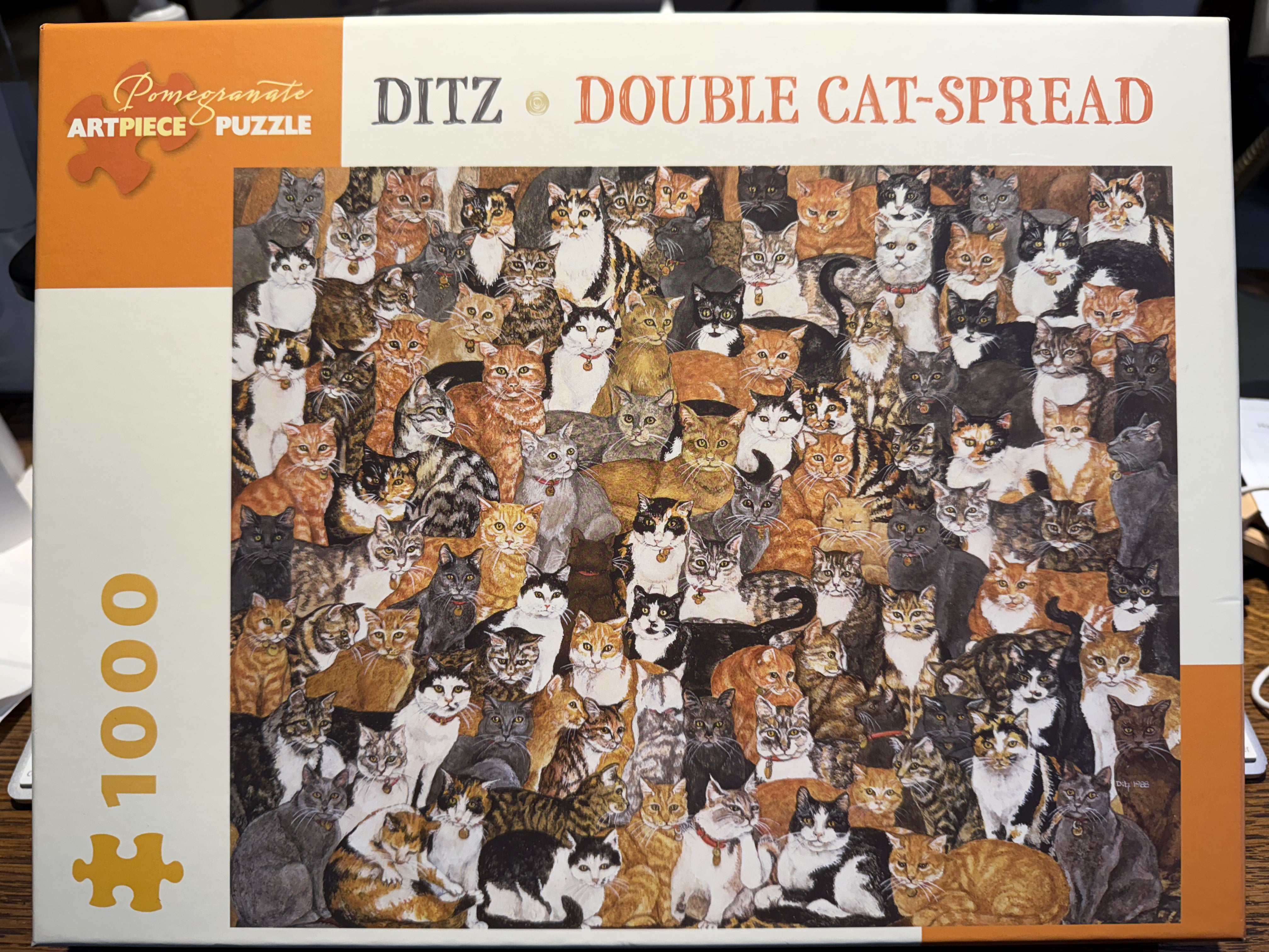 Rental - Ditz - Double Cat-spread 1000 piece Jigsaw Puzzle