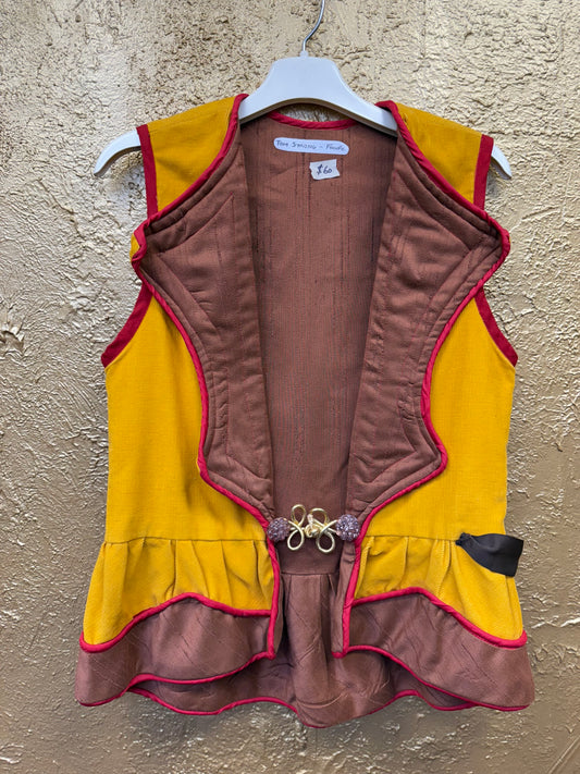 Costume - Fancy Gold Waistcoat w/Red piping