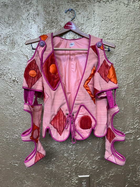 Costume - Pink Jester's Waistcoat with Fancy Arms