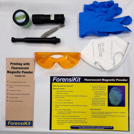 ForensiKit: Printing with Fluorescent Magnetic Powder