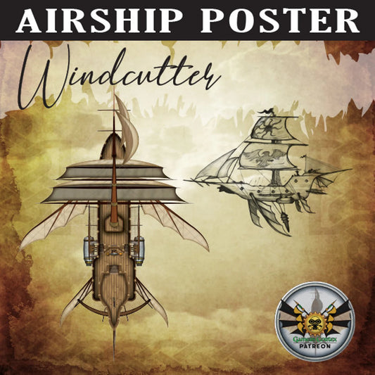Airship Poster Map - The Windcutter