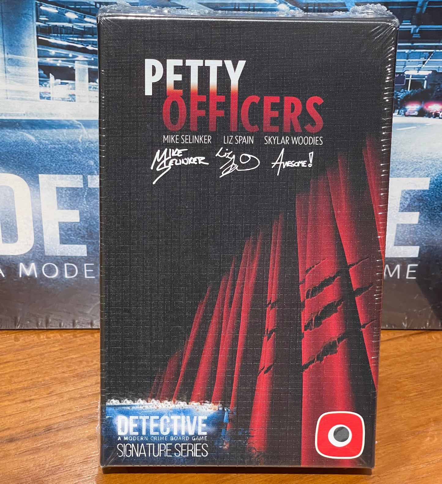 Petty Officers - Expansion set for Detective: A Modern Crime Board Game.  The expansion was written by famous Mike Selinker, together with Liz Spain, Skylar Woodies and the Lone Shark Games team. This time in the investigation the pets will help their owners! Petty Officers is an expansion to the legendary criminal board game Detective by Ignacy Trzewiczek. For sale at Conundrum House and conundrum.house