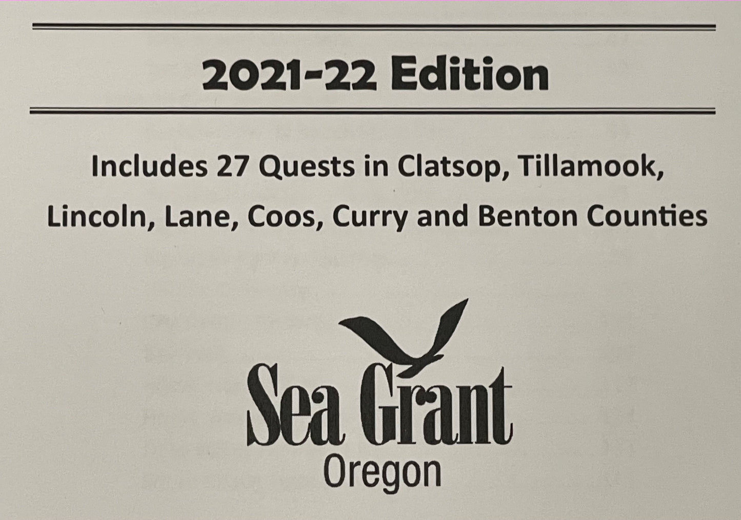 The Oregon Coast QUEST Book - Ed 2021-22
