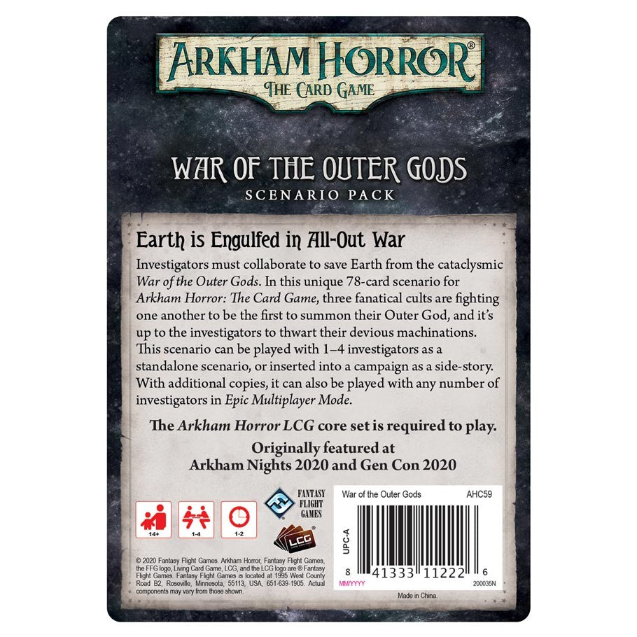 Arkham Horror : LCG:War o/t Outer Gods Scenario Pack