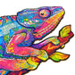 Unidragon Wooden Puzzle: Iridescent Chameleon